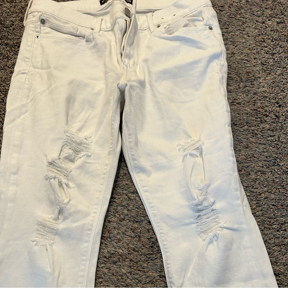 Express women’s white jeans